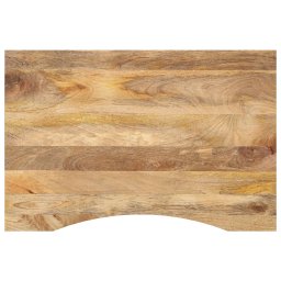 Blat birou cu decupaj curbat 90x60x2,5 cm lemn masiv mango brut GartenMobel Dekor