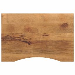 Blat birou cu decupaj curbat 90x50x2,5 cm lemn masiv mango brut GartenMobel Dekor