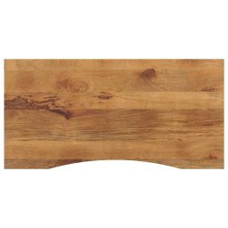 Blat birou cu decupaj curbat 120x50x2,5cm lemn masiv mango brut GartenMobel Dekor
