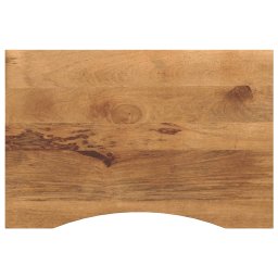 Blat birou cu decupaj curbat 80x60x2,5 cm lemn masiv mango brut GartenMobel Dekor