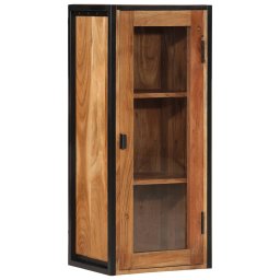 Dulap baie de perete, 40x30x90 cm, lemn masiv de acacia si fier GartenMobel Dekor