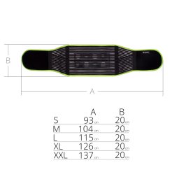 Centura lombara magnetica inSPORTline cu fibra de carbon pentru spate