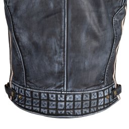 Geaca moto pentru barbati din piele naturala W-TEC B-STAR Shibenick, negru