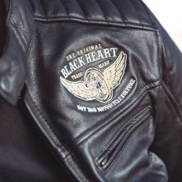 Geaca moto barbati din piele W-TEC Black Heart Wings, negru