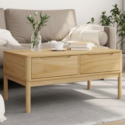 Masuta cafea "FLORO", maro ceruit 99x55,5x45 cm lemn masiv pin GartenMobel Dekor
