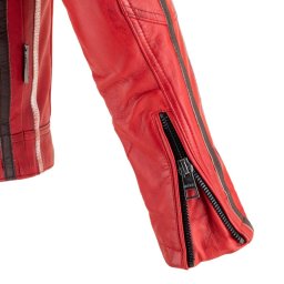 Geaca moto dama din piele naturala rosie W-TEC Umana