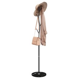 Cuier de haine, negru, 177 cm, fier vopsit electrostatic GartenMobel Dekor