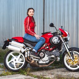 Pantaloni moto dama jeans W-TEC Lustipa cu Kevlar si protectii detasabile