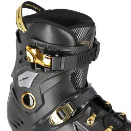 Role freestyle Nils Extreme NA20002 negre/aurii cu ABEC 9 si sina aluminiu