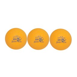 Set 3 mingi tenis de masa Double Fish 40 mm ABS, 2 stele