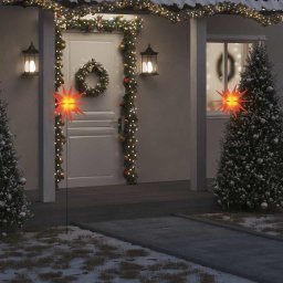 Lumina de Craciun cu LED/tarus de sol rosu 57 cm pliabil GartenMobel Dekor