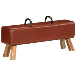 Banca de gimnastica, maro, 110 cm, piele naturala GartenMobel Dekor
