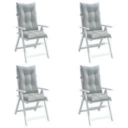 Perne scaun cu spatar înalt 4 buc. melanj gri 120x50x7cm textil GartenMobel Dekor