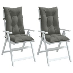Perne scaun cu spatar înalt 2 buc. melanj gri 120x50x7cm textil GartenMobel Dekor