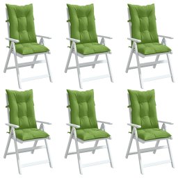 Perne scaun spatar înalt 6 buc. melanj verde 120x50x7 cm textil GartenMobel Dekor