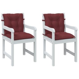 Perne scaun spatar mic 2 buc. melanj rosu vin 100x50x7cm textil GartenMobel Dekor