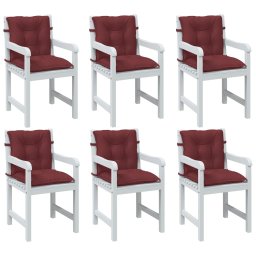 Perne scaun spatar mic 6 buc. melanj rosu vin 100x50x7cm textil GartenMobel Dekor