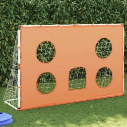 Poarta de fotbal de copii cu covoras tinta/minge 182x62x118 cm GartenMobel Dekor