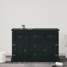 Vopsea pentru mobila Negru 0,75 L Print pe perete GartenMobel Dekor