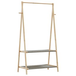 Cuier pentru haine cu rafturi, 96x45,5x150,5 cm, bambus GartenMobel Dekor