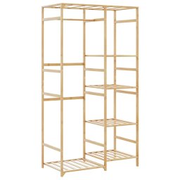 Cuier pentru haine cu rafturi, 100x50x184,5 cm, bambus GartenMobel Dekor