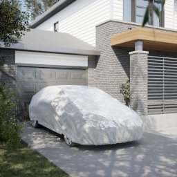 Husa auto pentru Sedan, curele cu catarama, complet, argintiu M GartenMobel Dekor