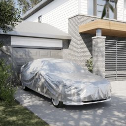 Husa auto Sedan, curele cu catarama, complet, argintiu M PEVA GartenMobel Dekor