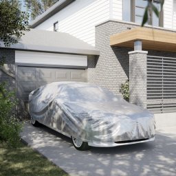 Husa auto Sedan, curele cu catarama, complet, argintiu XL PEVA GartenMobel Dekor