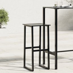 Scaune bar 4 buc. negru 38x38x80 cm otel vopsit electrostatic GartenMobel Dekor