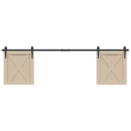 Set usi glisante pentru dulap 183 cm otel carbon GartenMobel Dekor