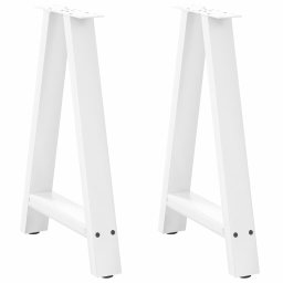 Picioare de masa în forma de A, 2 buc., alb, 50x(72-73) cm, otel GartenMobel Dekor