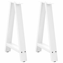 Picioare de masa în forma de A, 2 buc., alb, 60x(72-73) cm, otel GartenMobel Dekor