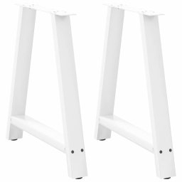 Picioare de masa în forma de A, 2 buc., alb, 70x(72-73) cm, otel GartenMobel Dekor