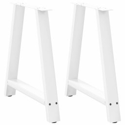 Picioare de masa în forma de A, 2 buc., alb, 80x(72-73) cm, otel GartenMobel Dekor