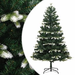 Brad de Craciun artificial cu balamale si zapada pufoasa 240 cm GartenMobel Dekor