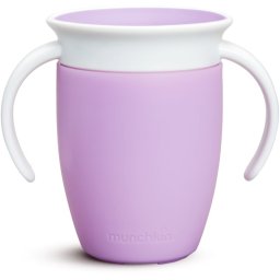 Munchkin Miracle 360° cană pentru antrenament cu mânere Purple 6 m+ 207 ml