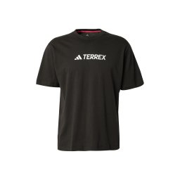 ADIDAS TERREX Tricou funcțional negru / alb