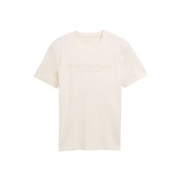 TOM TAILOR DENIM Tricou verde / alb murdar