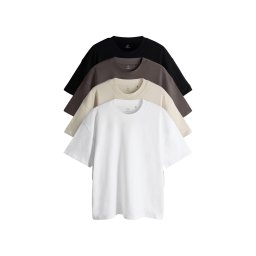 The Set Tricou crem / ciocolatiu / negru / alb natural