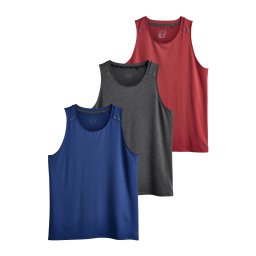 Next Tricou funcțional bleumarin / gri închis / roşu închis