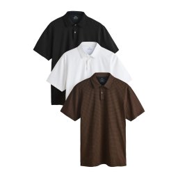 Next Tricou maro cămilă / gri / negru / alb