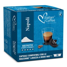 Italian Coffee NAPOLI compatibile A Modo Mio, 16 capsule