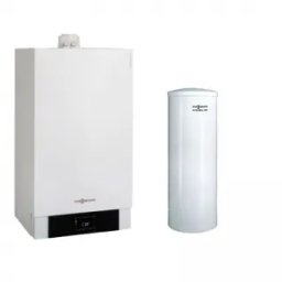 Centrala termica in condensare Viessmann Vitodens 200-W,Vitotronic 200 HO1B 60 KW cu boiler bivalent de 300 litri B2HAR59
