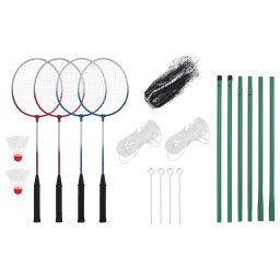 Set de badminton cu 4 rachete si plasa, 620x151 cm GartenMobel Dekor