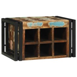Raft pentru vin 2 pcs 46 x 35 x 27,5 cm Lemn recuperat masiv GartenMobel Dekor