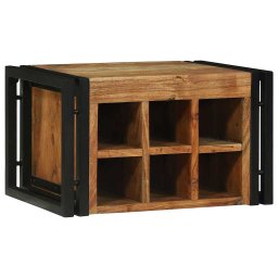 Raft pentru vin 2 pcs 46 x 35 x 27,5 cm Lemn Solid de Acacia GartenMobel Dekor