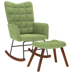 Scaun balansoar cu scaun catifea verde deschis GartenMobel Dekor