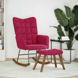 Scaun balansoar cu scaun Wine Red Velvet GartenMobel Dekor