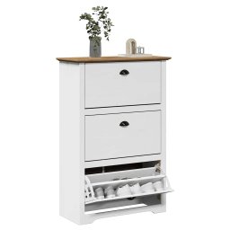 Suport pantofi „BODO” alb si maro 80x35x118 cm GartenMobel Dekor
