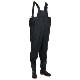 Salopeta cu pieptar si cizme, negru, marimea 45 GartenMobel Dekor
